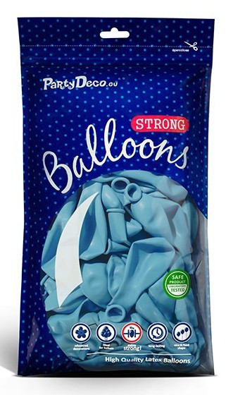 100 balonów Partystar pastelowych niebieskich 23 cm