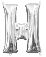Palloncino mini foil lettera H argento 40cm