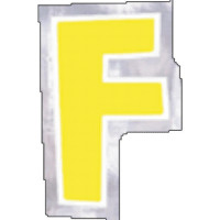 48 ballon sticker letter F