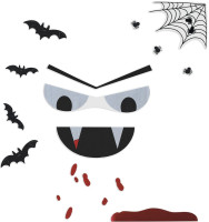 Preview: Scary vampire door sticker sticker