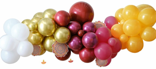 Guirlande de ballons Happy Diwali éco 75 pièces