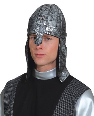 Gray knight helmet