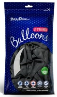 Vorschau: 50 Partystar Luftballons anthrazit 30cm