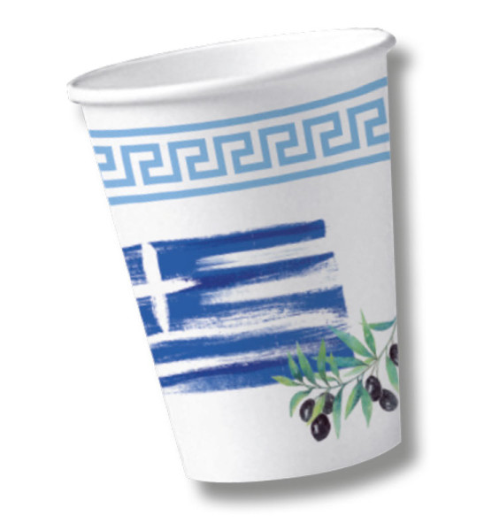 10 tazas de fiesta Grecia 200ml