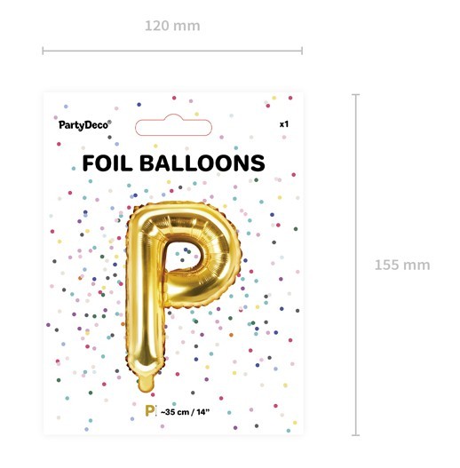Folienballon P gold 35cm 3