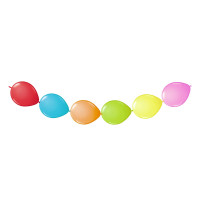 Colorful balloon garland with 6 balloons 2m