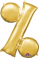 Folieballong symbol procent guld 91cm