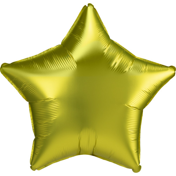 Satin Folienballon Yellow Star 48cm
