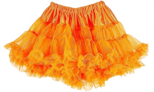 Neonowo-pomarańczowa spódniczka tutu z falbanami 3