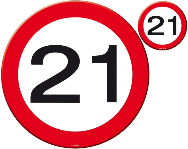 Traffic sign 21 mantel individual de 8 piezas