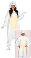 Preview: Fluffy polar bear costume for adults