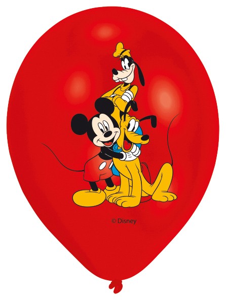 6 Mickey Mouse Familie Luftballons 27,5cm 4