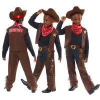 Oversigt: Wild West cowboy kostume til drenge