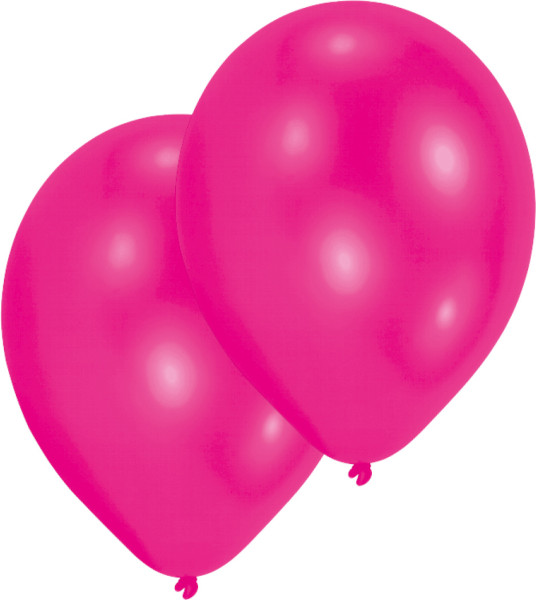 Set of 10 pink balloons 27.5cm