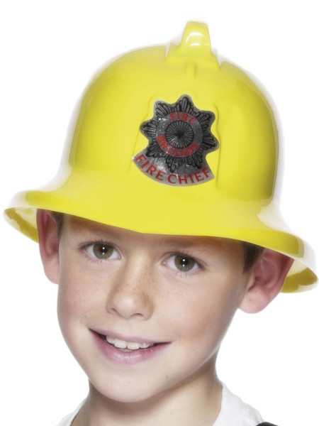 Yellow fire brigade helmet for children