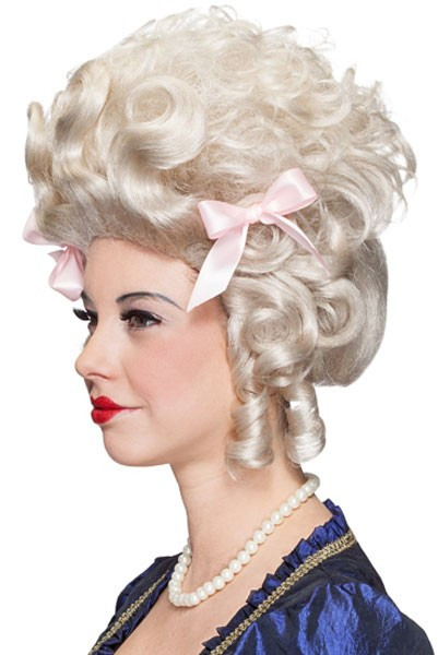 Magnífica peluca renacentista de mujer blanca
