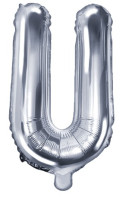 Folienballon U silber 35cm