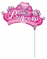 Vorschau: Geburtstagsstabballon Glitzer Princess Krone XL