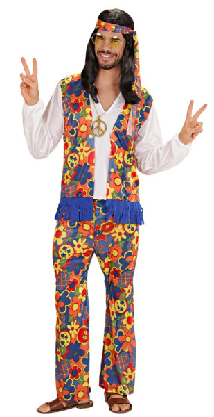 Buntes Hippie Kostüm Liam für Herren