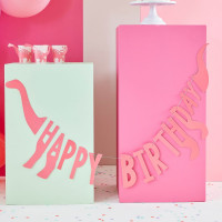 Guirnalda de cumpleaños Pink Dino Party 137cm