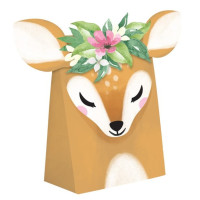 8 cute deer gift bags 20cm