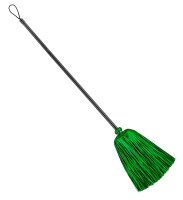 Lamette witch's broom in green 92cm