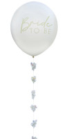 Vorschau: Blooming Bride Ballon 45cm mit Schnur