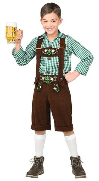 Bavarian dreng kostume til børn