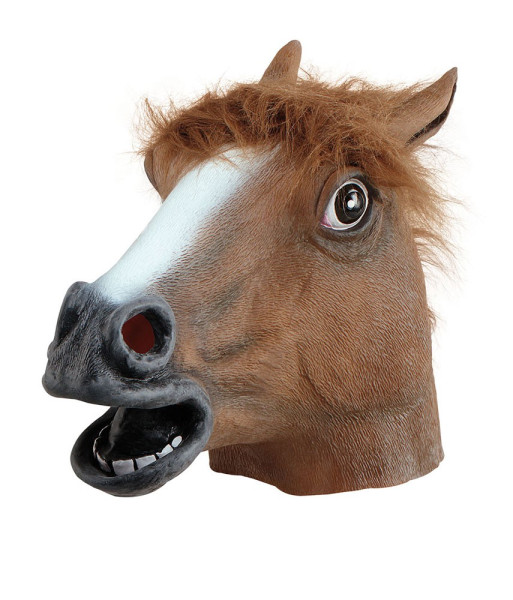 Brown horse head full mask