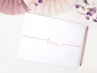Preview: Guest book Love rose gold 24 x 18.5cm