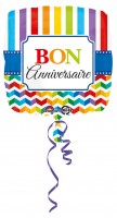 Kolorowy urodzinowy balon Bon Anniversaire