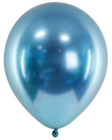 50 Metallic Ballons Partyperle blau 27cm