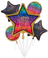 5 Folienballons Sparkling New Year