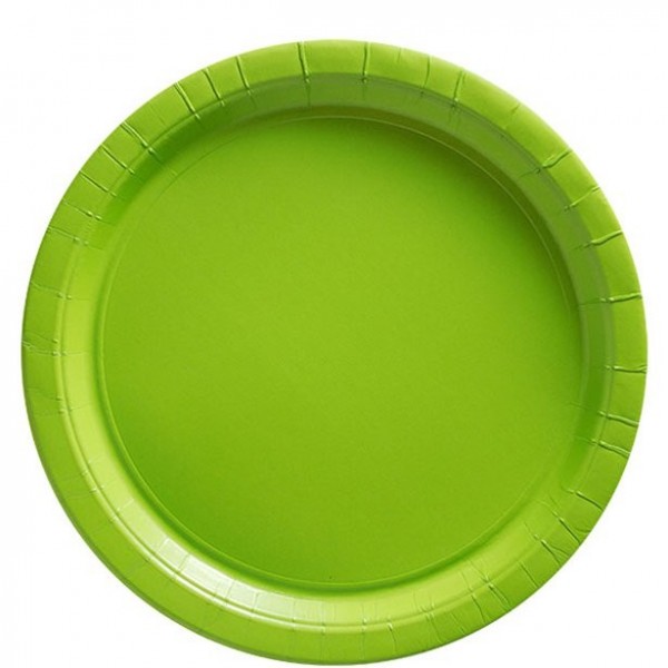 50 lime green paper plates 23cm