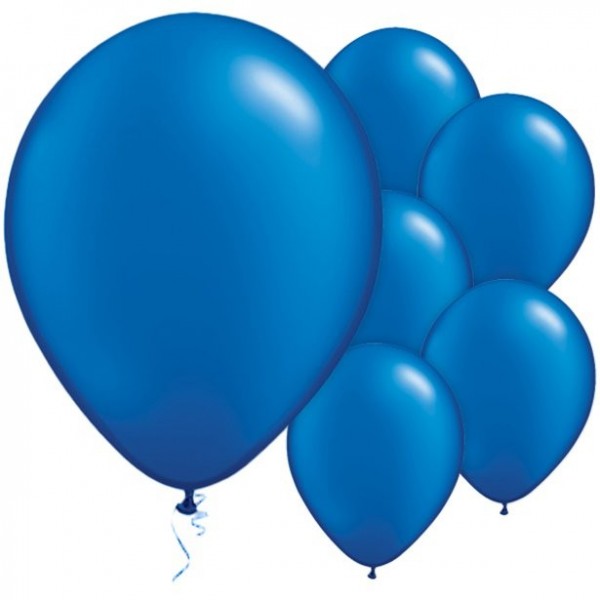 100 ballons Passion bleu roi 28cm