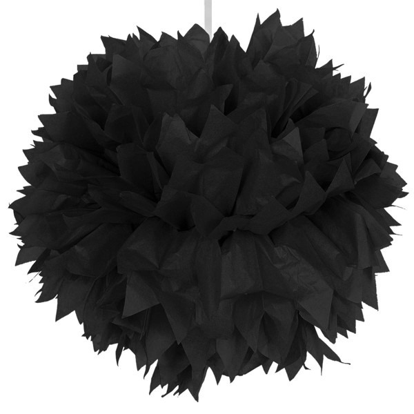 Pompón negro de decoración 30cm