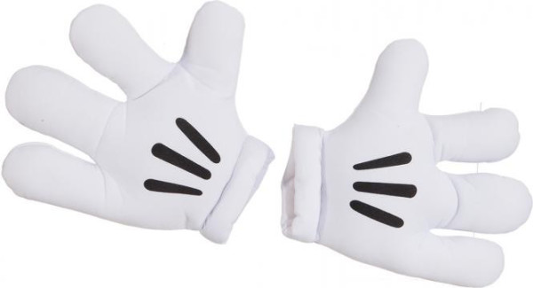 White jumbo mouse gloves