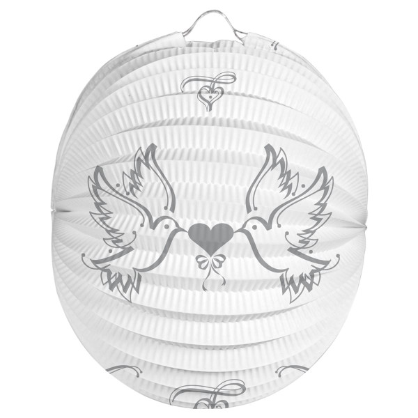 Lampion colombes blanches 22cm