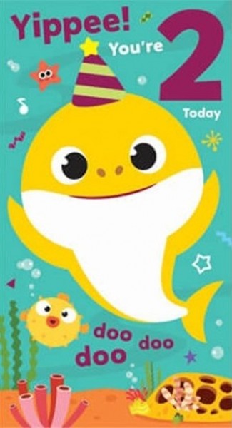 Baby Shark 2:a födelsedagskort