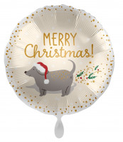 Merry Doggy Christmas folieballong 45cm