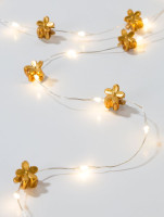 Oversigt: LED Haar-Lichterkette Gold 1m