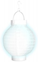 Oversigt: Lampion LED hvidt stof