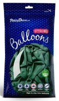 Vorschau: 50 Partystar Luftballons metallic tannengrün 23cm