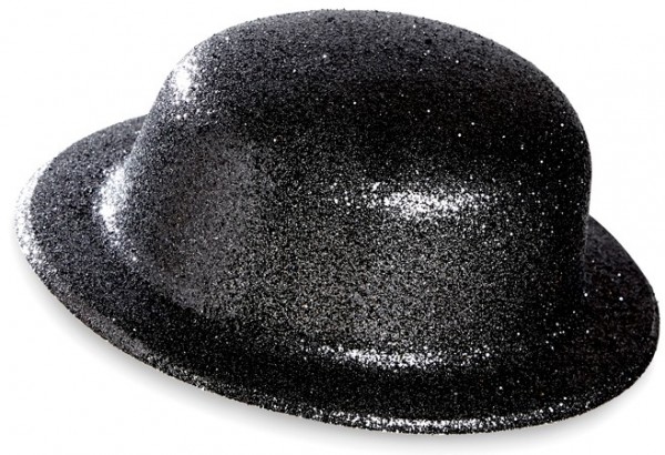 Brokatowa czapka imprezowa w kolorze czarnym