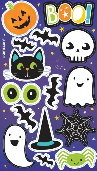 4 Halloween Freunde Stickerbögen