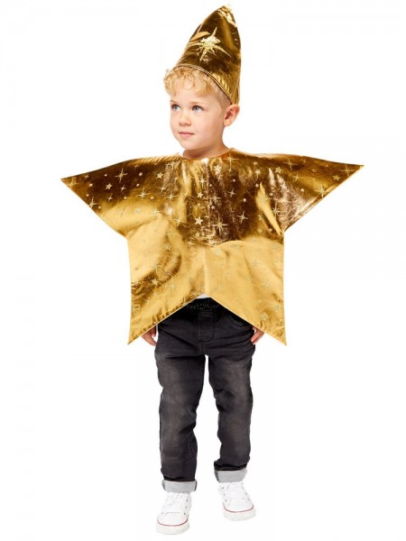 Golden star stars costume for children