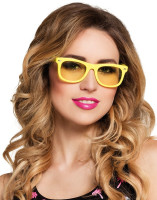 Neon yellow party glasses