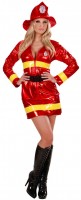 Preview: Sexy metallic fire department woman costume