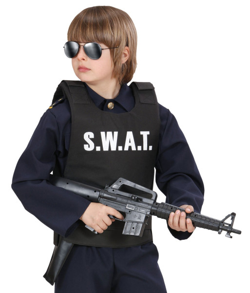Schwarze SWAT Kinder Weste 3