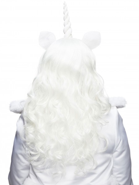 White unicorn wig 2
